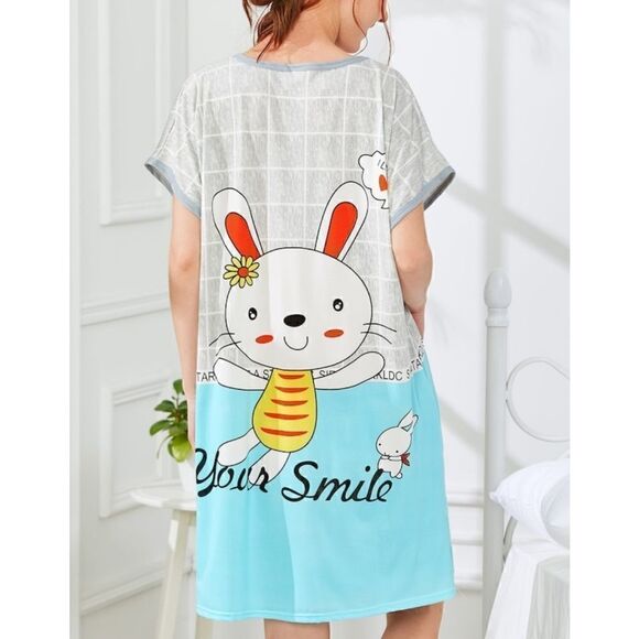 Rabbit Print Nightdress   - Picture 5 of 6